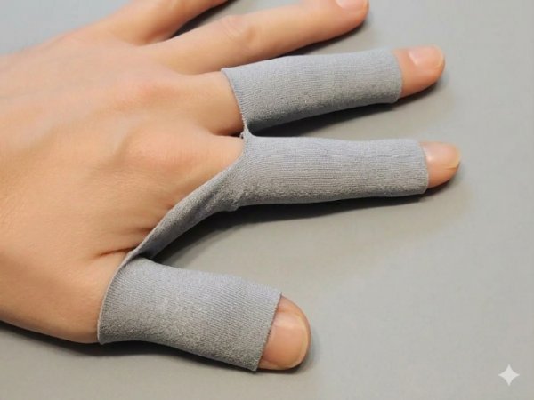 画像1: フィンガーグローブ　グレー (1)